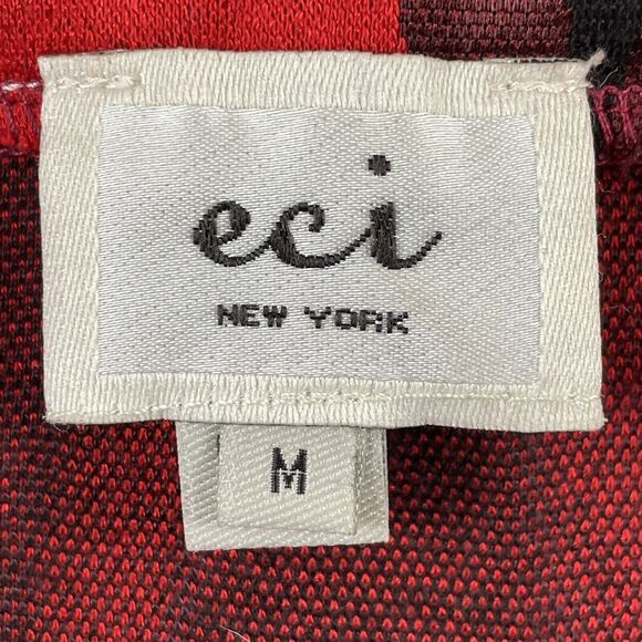 ECI New York Maxi Skirt Women’s Size Medium Red Black Knit Zig Zag Pattern - Picture 4 of 9